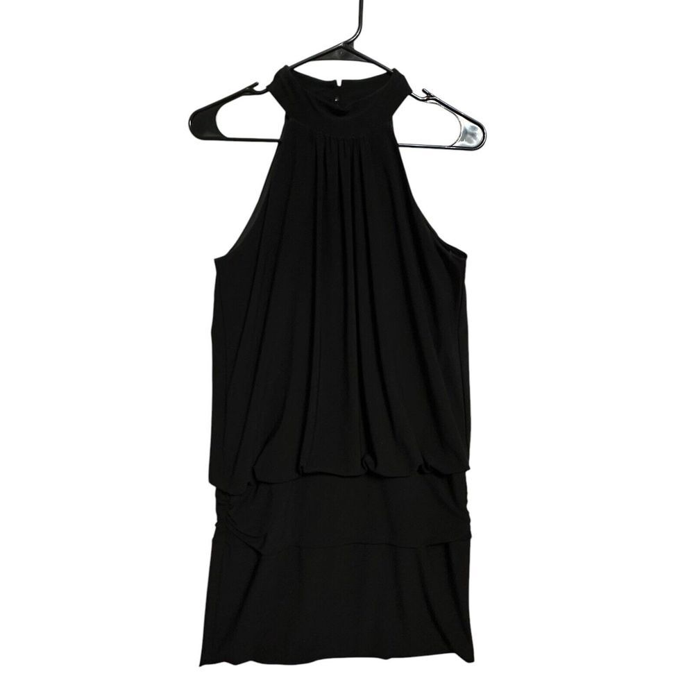 B. Smart Womens Black‎ High Neck Halter Mini Dress Size 5/6
